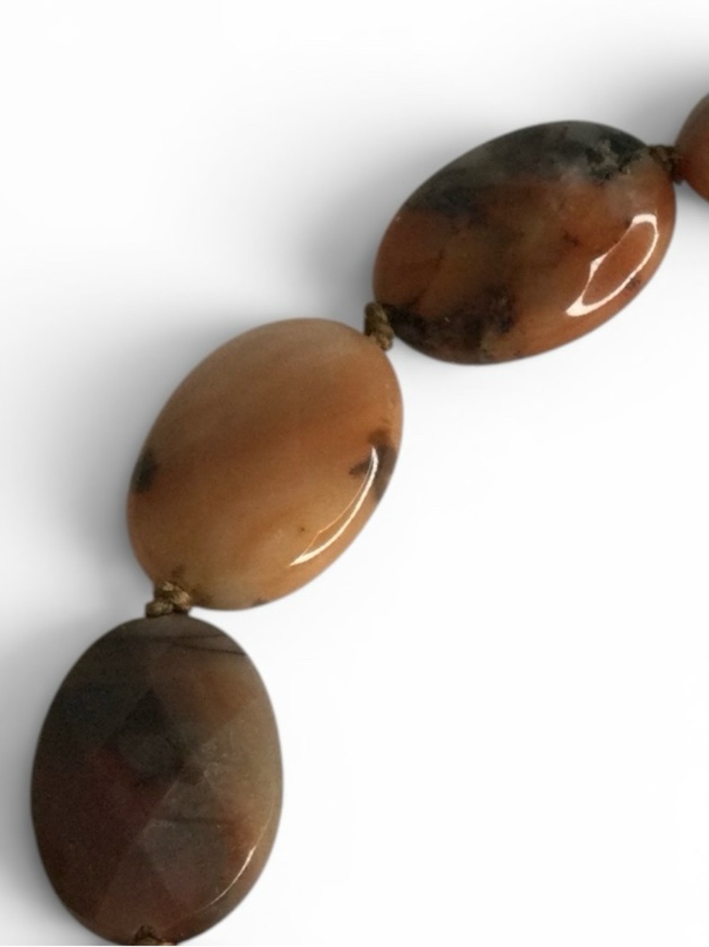 Handmade Faceted Flat Oval Agate Bracelet with Sterling Silver 925 Clasp – 7” - Picture 8 of 15